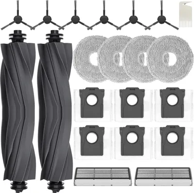 Produktbild von Zubehörset für Dreame L10s Pro Ultra Heat/ X30 Ultra, JKOISL 2*Rollbürste 6*Staubbeutel 4*Mopp Wischtücher 6*Seitenbürsten 2*Filter, Ersatzteile Saugroboter Zubehör