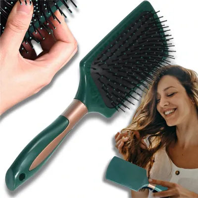 Produktbild von Flaschengrüne Haarmassage- und Stylingbürste