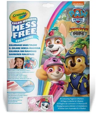 Image de Set de coloriage Crayola Color Wonder Pat'Patrouille, Livre et 4 feutres, Dès 3 ans