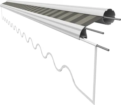 Produktbild von VANA Markisenstoff für 4 x 3 m Markisen ohne Volant Markisenersatztuch fertig genäht Maß Bespannung 3,83 x 3 m Design SPD090