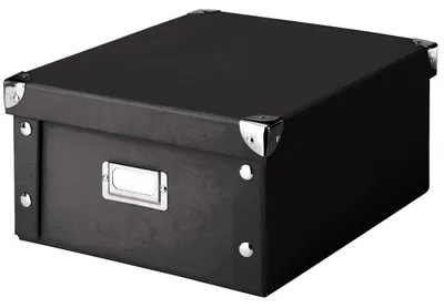 Produktbild von Zeller Aufbewahrungsbox, Pappe, schwarz, Maße ca. 31 x 26 x 14 cm