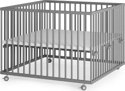 Produktbild von Laufgitter 100x100 cm faltbar - grau - Premium Kollektion