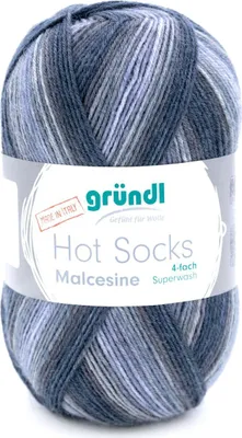 Produktbild von Gründl Wolle Hot Socks Malcesine 4-fach 100 g graphit multicolor