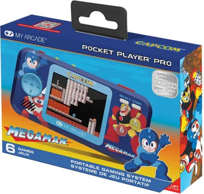 Produktbild von My Arcade Mega Man Pocket Player Pro, Mehrfarbig, D-Pad, Schaltfläche Auswählen, Schaltfläche Start, 6,98 cm (2.75"), 3,5 mm, USB / Batterie, AA