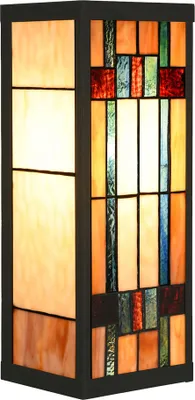 Produktbild von Clayre & Eef Wandleuchte Tiffany 14x16x40 cm Beige Glas