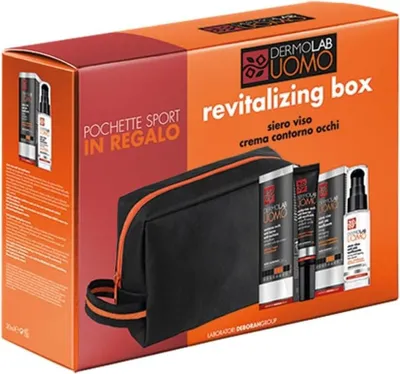 Produktbild von Dermolab UOMO Revitalizing Box, Männer, Jeder Hauttyp, Anti-Aging, Revitalisierend, Augencreme, Gesichtsserum, 30 ml, 15 ml