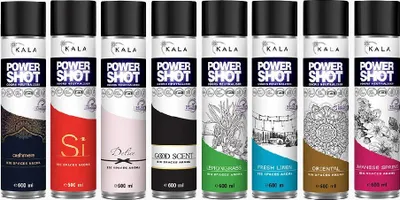 Produktbild von s Deodorant und Lufterfrischungsspray mit Kaschmir-Duft (orientalische Vanille, Harz, Amber) - Kala Power Shot Cashmere (600 ml)