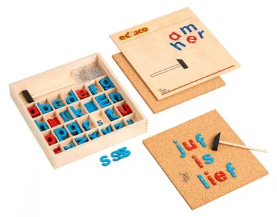 Produktbild von Educo Buchstabenhammerspiel - zweifarbig - Montessori-Spiel