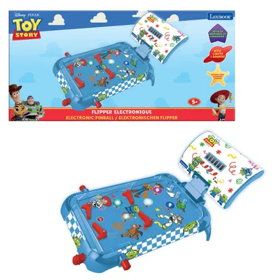Immagine prodotto di Flipper da tavolo elettronico Toy Story con un design accattivante, effetti sonori, luci e un display per il punteggio, per giocare da soli o sfidare gli amici.