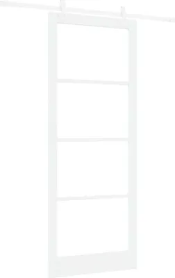 Produktbild von vidaXL Schiebetür Weiß 93 x 232 cm Massivholz Kiefer und Glas