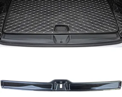 Immagine prodotto di Protezione per il bordo del bagagliaio, acciaio inossidabile nero, per interni di Mercedes-Benz GLC X253, dal 2015 al 2022