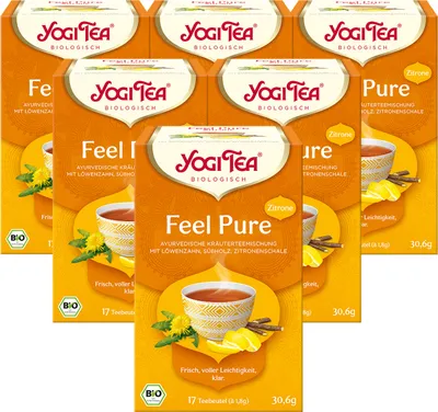 Produktbild von 6 x  YOGI TEA Feel Pure Zitrone | 6 x 30,6g