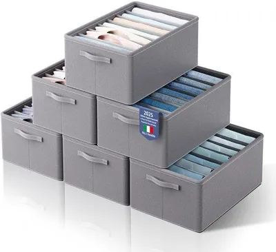 Immagine prodotto di Grande armadio a 7 ripiani, impilabile, grigio, 120