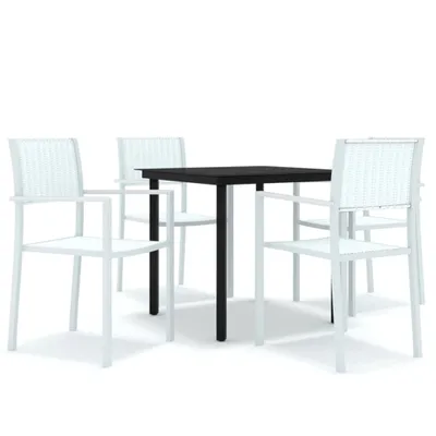 Immagine prodotto di vidaXL set da pranzo da giardino 5 pezzi bianco