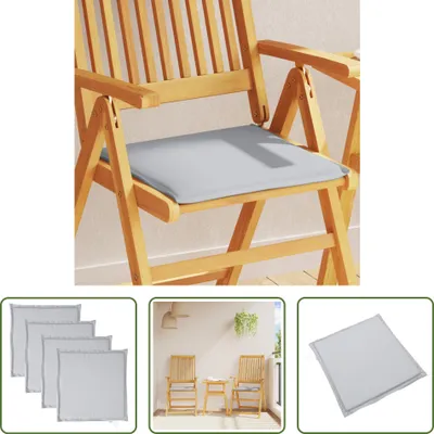 Immagine prodotto di The Living Store Cuscino da giardino 4 pz. Grigio chiaro 45x45x2 cm Quadrato
