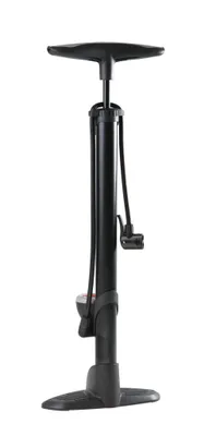 Produktbild von BEE 236008 Fahrradfußpumpe (Schwarz) Luftpumpe Fahrradpumpe  8 bar Fußpumpe mit Manometer