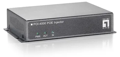 Obrázek produktu pro LevelOne POI-4000, Fast Ethernet, 10,100 Mbit/s, 10/100, IEEE 802.3x, Šedá, 100 m
