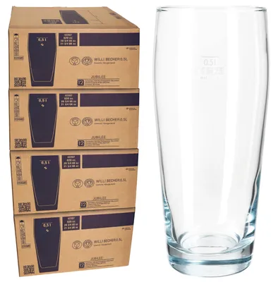 Produktbild von 48er Set Willibecher 0,5 L geeicht Bierglas Trinkglas Cocktails Drinks