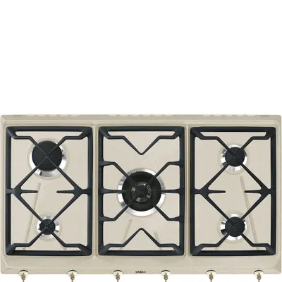 Produktbild von Smeg SRV896AVOGH2, Hafer, Integriert, Gaskochfeld, 5 Zone(n), 5 Zone(n), Groß