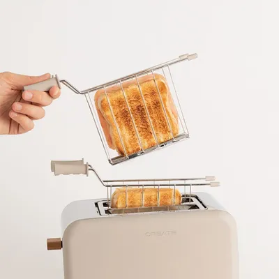 Produktbild von Pack TOAST RETRO Klein Toaster für breite Scheiben + 2 SANDWICHZANGEN