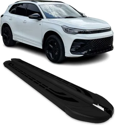 Image de Marchepieds latéraux pédale pour VW Tiguan mk3 2024-2026 Aluminium Noir 2Pcs