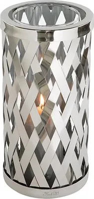 Productafbeelding van Fink OTIS, Windlicht, Glas, glatt, silberfarben, H. 32 cm, D. 16 cm Höhe: 32.00 cm Durchmesser: 16.00 cm 159235
