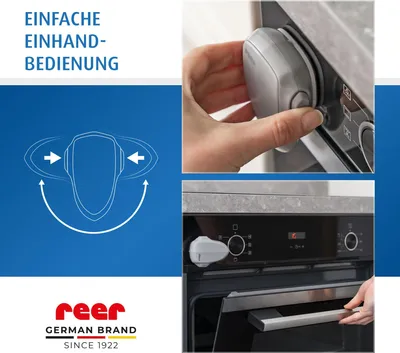 Produktbild von reer Kindersicherung für Backofen Kunststoff grau