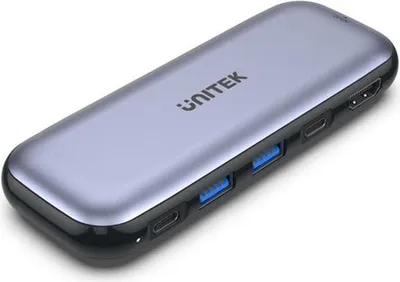 Imagen del producto de UNITEK HUB USB-C: Almacenamiento M.2, HDMI, USB-C con carga rápida (PD) de 100W, modelo D1046A