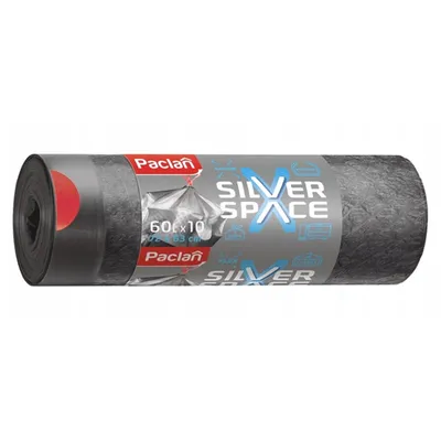 Zdjęcie produktu dla Worki z taśmą 60l 10szt Paclan Silver Space