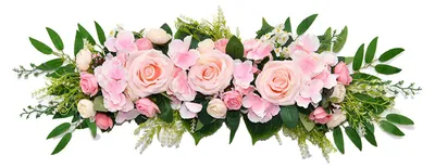 Produktbild von Künstliche Rosengirlande als Türhänger für Valentinstagsdekoration, Kunststoff-Hochzeitsbogenblumen, Stuhllehnendekoration, für drinnen und draußen