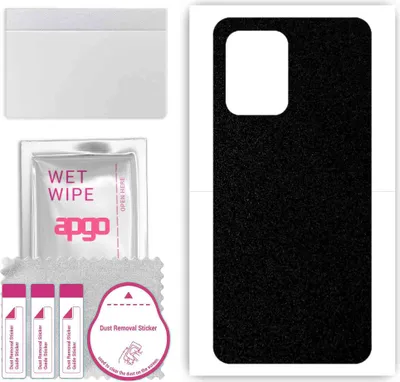 Produktbild von apgo Rückseite Schutzfolie, Skin, kompatibel mit Motorola Moto E13, Hinten Displayschutzfolie aus Vinylfolie, kratzfest, einfache Montage - Mattschwarz