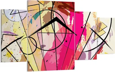 Produktbild von Bild auf Leinwand - Leinwandbild - Abstraktion modern - 160x90cm - Wand Bild - Wanddeko - Leinwanddruck - Bilder - Kunstdruck - Wanddekoration - Leinwand bilder - Wandkunst - DL160x90-3603