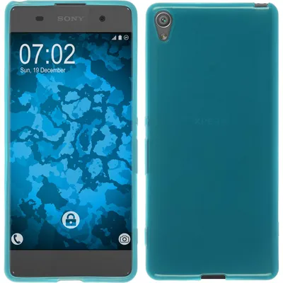 Produktbild von PhoneNatic Case kompatibel mit Sony Xperia XA - türkis Silikon Hülle transparent + 2 Schutzfolien