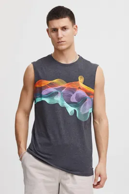 Produktbild von !Solid SDPedros Herren Tank Top mit Print und Rundhalsausschnitt Regular Fit