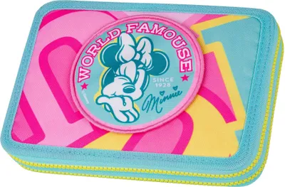 Obrázok produktu pre McNeill Minnie Mouse, Mäkké puzdro na perá, Modrá, Ružová, Žltá, Obrázok, Dievča, Zips, Detské