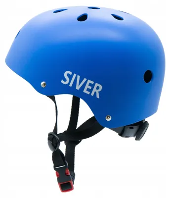 Produktbild von Silberblauer Fahrradhelm - Größe L