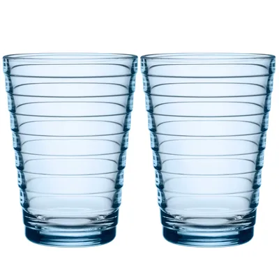 Produktbild von Iittala Aino Aalto Glas - 33 cl - Regenblau - 2 Stück 1026180