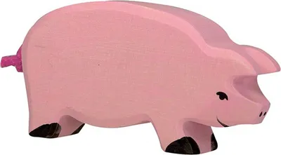 Image de Holztiger 80065 Cochon, rose