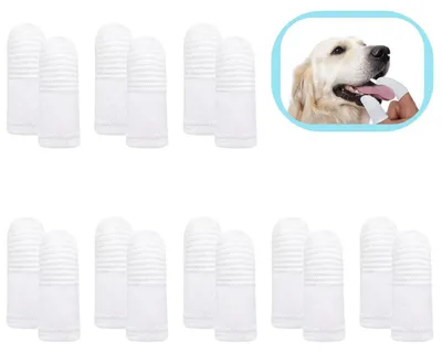 Produktbild von Hundezahnbürste Fingerling 16 Stück Wiederverwendbar Nylon Anti-Plaque