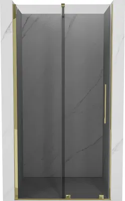 Produktbild von Mexen Velar Schiebetür Dusche 100 cm, Graphit, Gold - 871-100-000-41-50