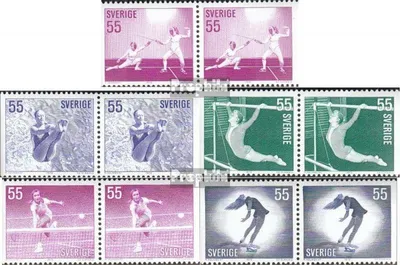 Produktbild von Briefmarken Schweden 1972 Mi 737Dl/Dr-741Dl/Dr Paare (kompl.Ausg.) postfrisch Sportlerinnen