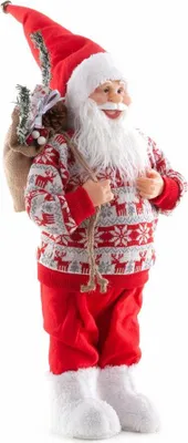 Obrázek produktu pro Eurofirany Santa Claus s pytlem vícebarevný 80 cm velká dekorativní postava