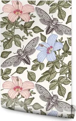 Produktbild von 10m VLIES TAPETE Rolle Schlafzimmer Hibiskus BLUMEN Blätter Natur 6592