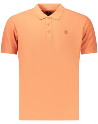 Produktbild von Elegantes Herren-Poloshirt in Orange mit Stickapplikationen