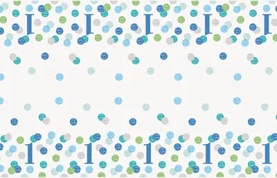 Obrázek produktu pro Párty ubrus 1.narozeniny - Happy birthday - modrý s puntíky - 137 x 213 cm