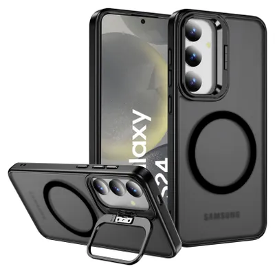 Immagine prodotto di Custodia ibrida per Samsung Galaxy S24 cover Anello magnetico per copertura protettiva MagSafe