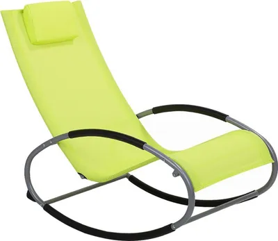 Produktbild von BELIANI Gartenstuhl Limettengrün Mesh Schaukelfunktion Modern