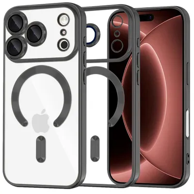 Produktbild von Techsuit – , kristallartige MagSafe-Hülle für iPhone 18 Pro Max / iPhone 17 Pro Max – Schwarz