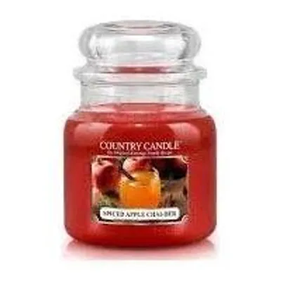Image de Bougie parfumée "Spiced Apple Chai" de Country Candle, taille moyenne, avec deux mèches (453 g)