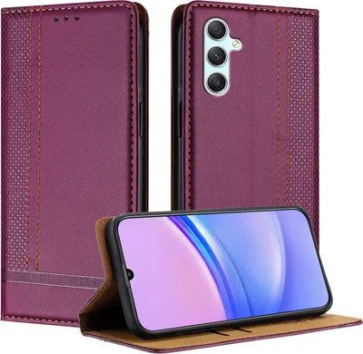 Produktbild von Handyhülle für Samsung Galaxy A34 5G Leder Flip Klappbare Schutzhülle mit Standfunktion Lila